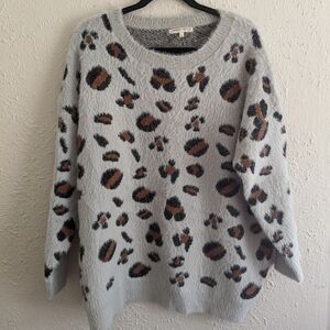 twenty second Oversized Animal Print Sweater